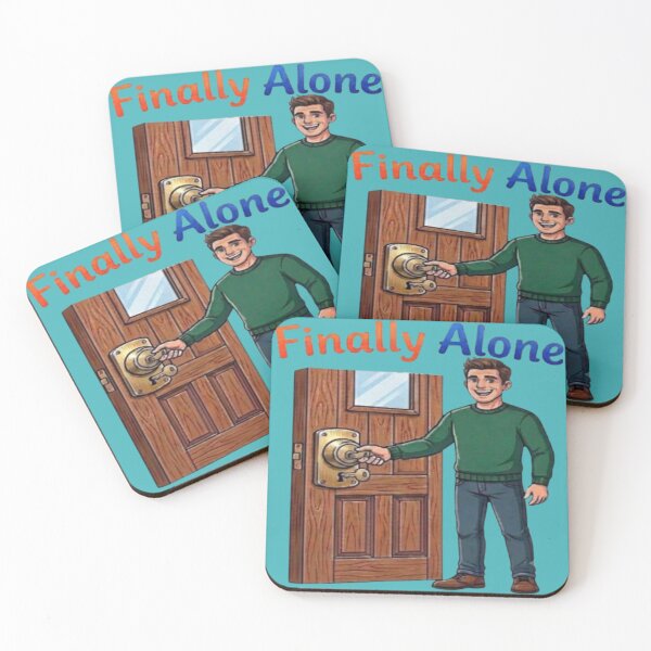 Item preview, Finally Alone: Relatable Introvert Humor Design designed and sold by Northern Glow Art.
