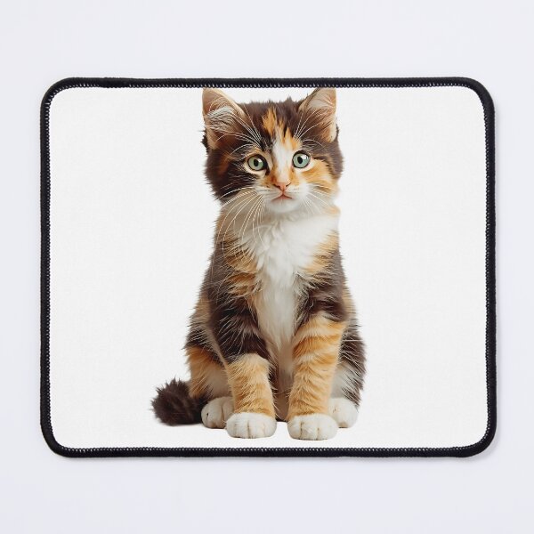 Item preview, Cute Calico Kitten Portrait designed and sold by AmirArtisanVibe.
