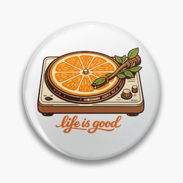 Item preview, Life Is Good Orange Turntable Vintage Vinyl Record Player designed and sold by teemix.