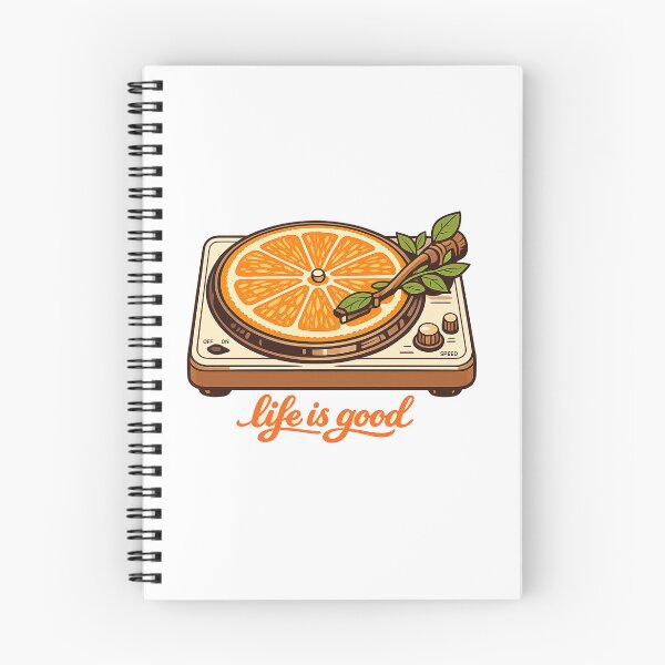 Item preview, Life Is Good Orange Turntable Vintage Vinyl Record Player designed and sold by teemix.