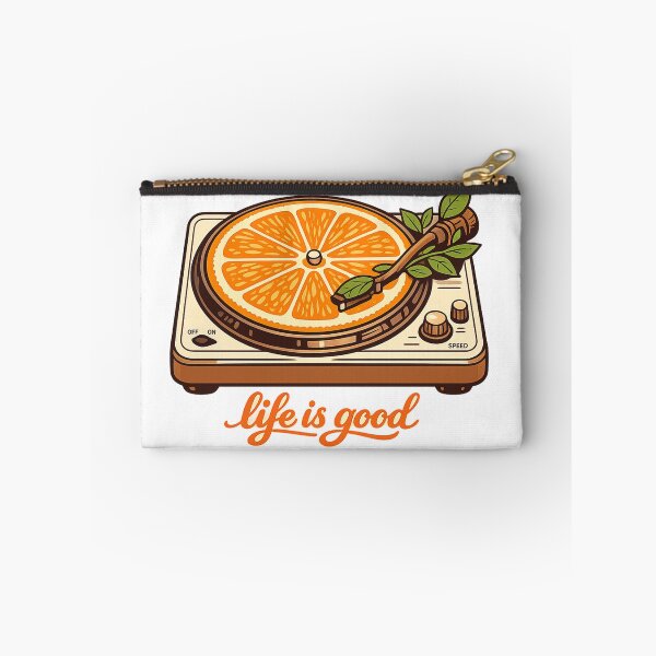 Item preview, Life Is Good Orange Turntable Vintage Vinyl Record Player designed and sold by teemix.