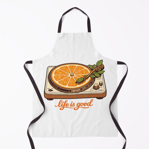 Item preview, Life Is Good Orange Turntable Vintage Vinyl Record Player designed and sold by teemix.
