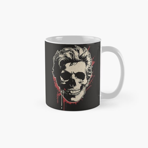 Item preview, Rockabilly Punk Skull Spiky Hair Art designed and sold by ERODED SELF.