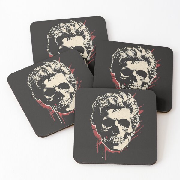 Item preview, Rockabilly Punk Skull Spiky Hair Art designed and sold by ERODED SELF.
