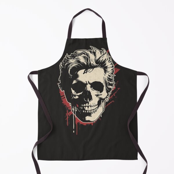 Item preview, Rockabilly Punk Skull Spiky Hair Art designed and sold by ERODED SELF.