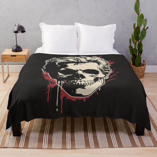 Item preview, Rockabilly Punk Skull Spiky Hair Art designed and sold by ERODED SELF.