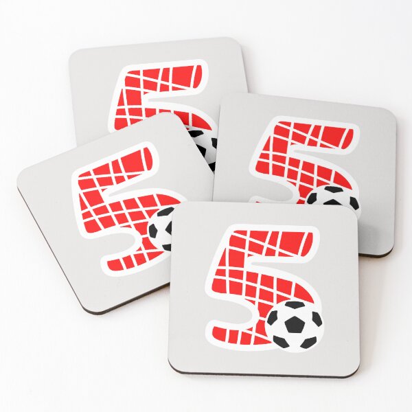 Item preview, Football Number 5 Red Five No #5 designed and sold by Jeallan Designs.