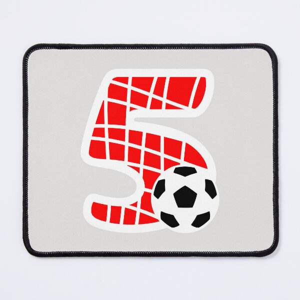 Item preview, Football Number 5 Red Five No #5 designed and sold by Jeallan Designs.