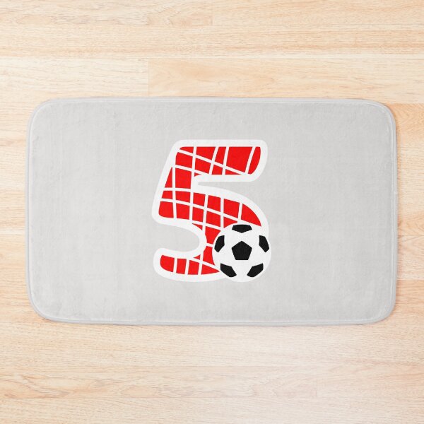 Item preview, Football Number 5 Red Five No #5 designed and sold by Jeallan Designs.