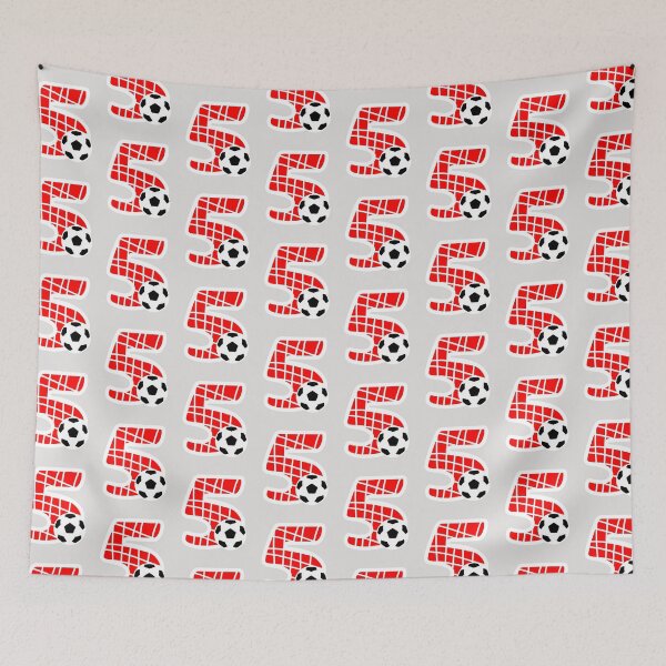 Item preview, Football Number 5 Red Five No #5 designed and sold by Jeallan Designs.