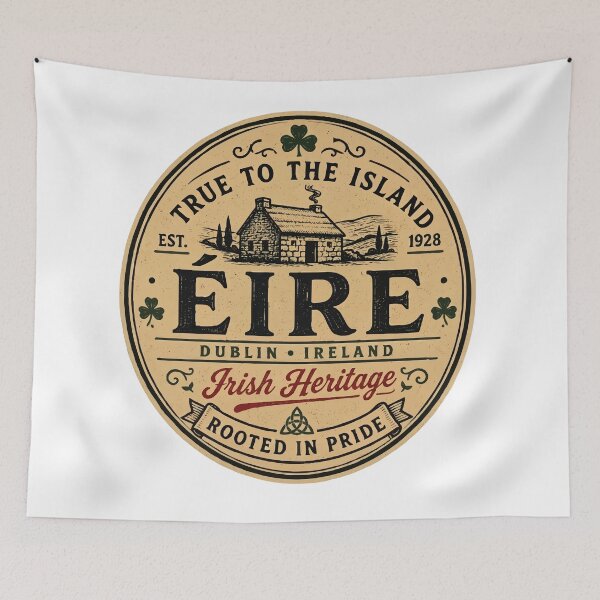 Item preview, Éire Irish Heritage Vintage Emblem - Dublin Ireland Shamrock designed and sold by Arezaali.