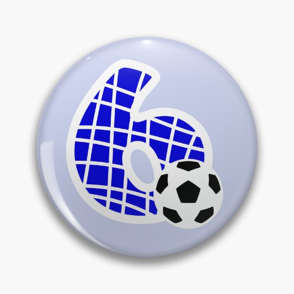 Item preview, Football Number 6 Blue Six No #6 designed and sold by Jeallan Designs.