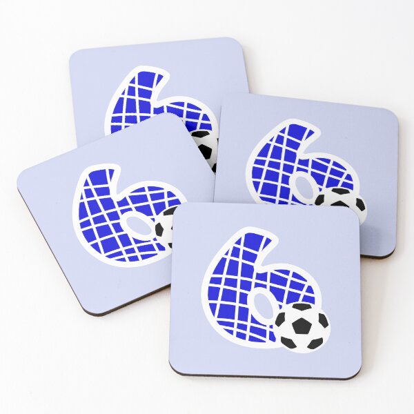 Item preview, Football Number 6 Blue Six No #6 designed and sold by Jeallan Designs.