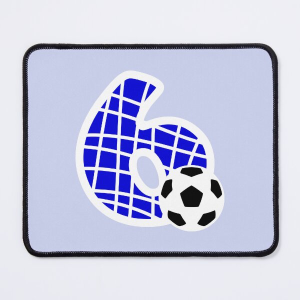 Item preview, Football Number 6 Blue Six No #6 designed and sold by Jeallan Designs.