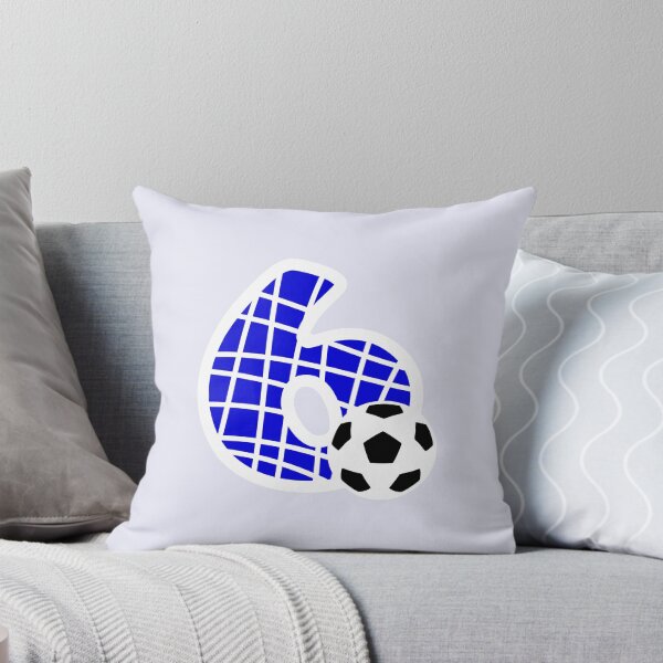 Item preview, Football Number 6 Blue Six No #6 designed and sold by Jeallan Designs.