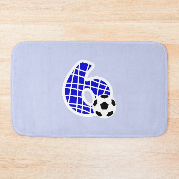 Item preview, Football Number 6 Blue Six No #6 designed and sold by Jeallan Designs.