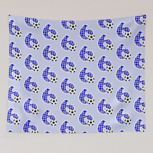 Item preview, Football Number 6 Blue Six No #6 designed and sold by Jeallan Designs.