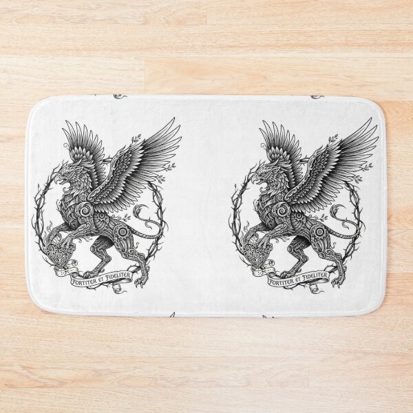 Item preview, Heraldic Griffin Winged Heart Vintage Emblem designed and sold by EchoWave11.