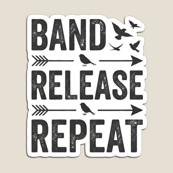 Item preview, Bird Banding Band Release Repeat Bird Bander Design designed and sold by lakshitha99.