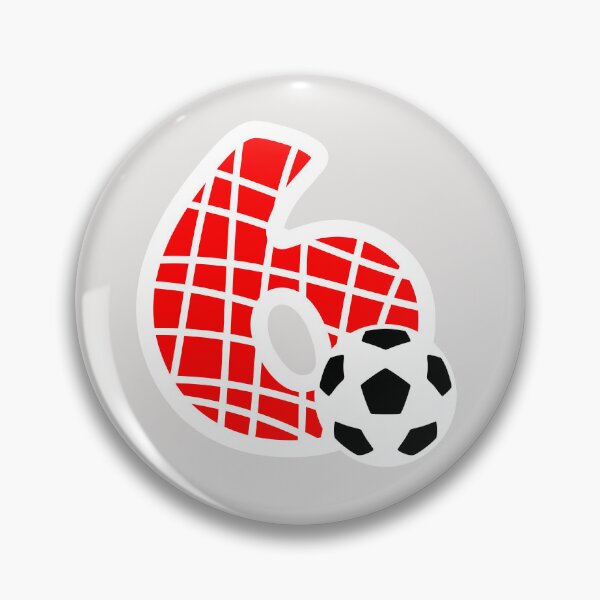 Item preview, Football Number 6 Red Six No #6 designed and sold by Jeallan Designs.