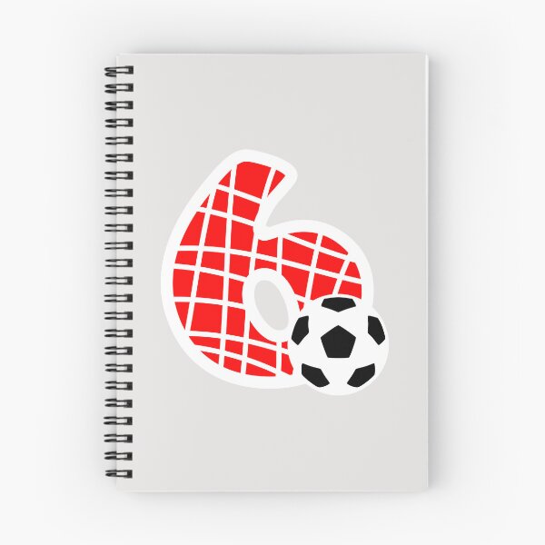 Item preview, Football Number 6 Red Six No #6 designed and sold by Jeallan Designs.