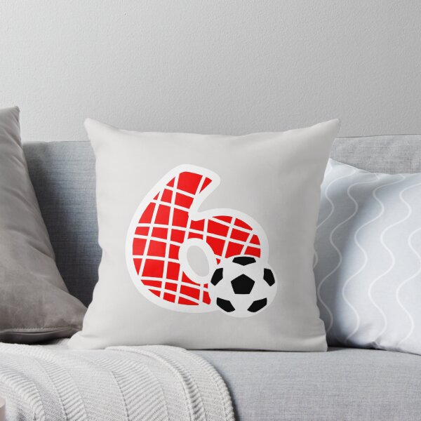Item preview, Football Number 6 Red Six No #6 designed and sold by Jeallan Designs.