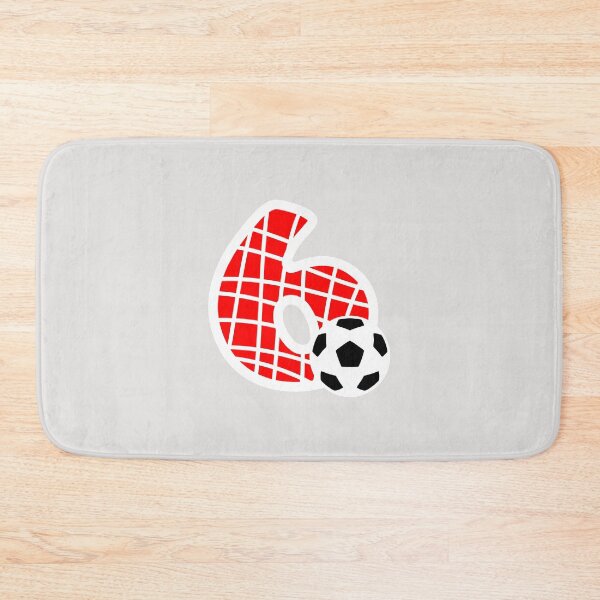 Item preview, Football Number 6 Red Six No #6 designed and sold by Jeallan Designs.
