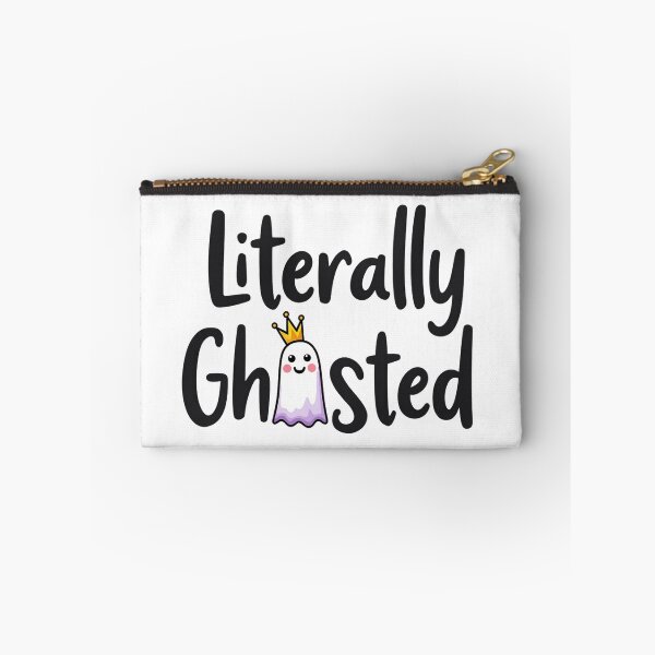 Item preview, Cute crowned ghost saying literally ghosted designed and sold by Prints by Mat.