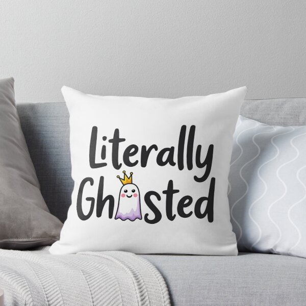 Item preview, Cute crowned ghost saying literally ghosted designed and sold by Prints by Mat.