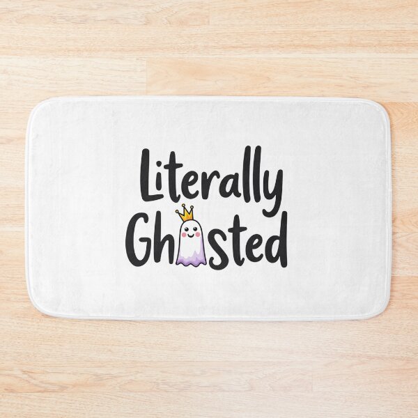 Item preview, Cute crowned ghost saying literally ghosted designed and sold by Prints by Mat.
