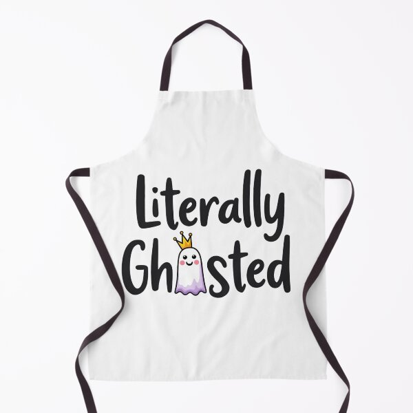 Item preview, Cute crowned ghost saying literally ghosted designed and sold by Prints by Mat.