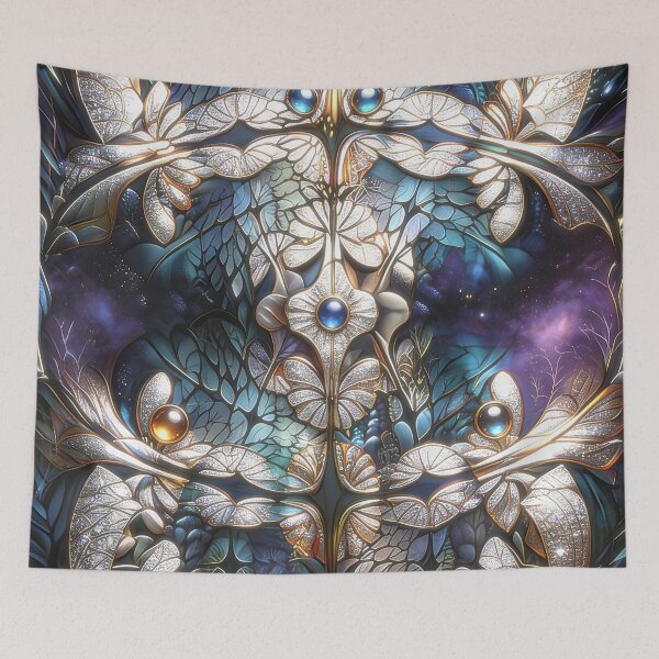 Item preview, Sparkling Jewel-encrusted Fractal Against a Stellar Background designed and sold by Frackxion.