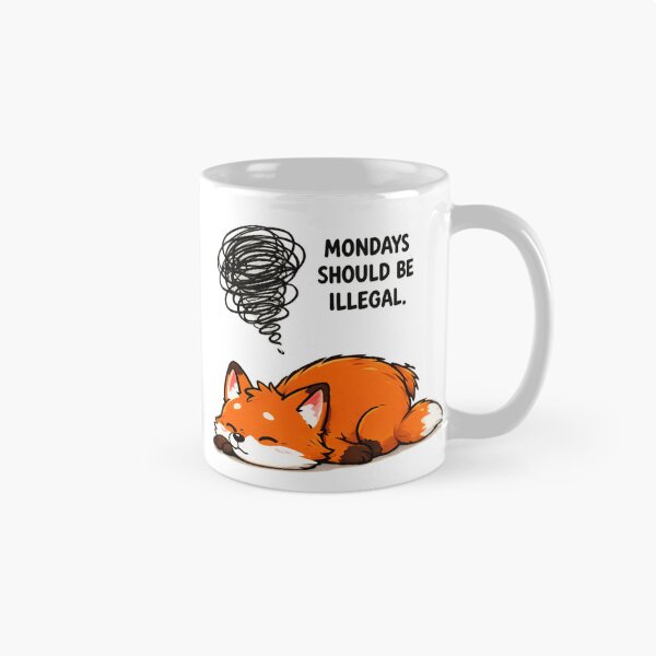 Item preview, Cute Fox Monday Mood Design designed and sold by StyleBloomes.