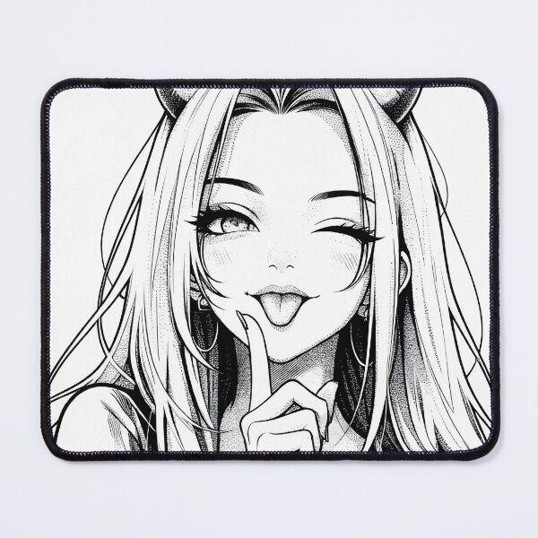 Item preview, Playful little demon gothic anime girl winking designed and sold by OH-MY-GOTH.