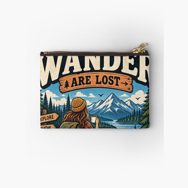 Item preview, Not All Who Wander Are Lost Vintage Hiking Adventure Mountain Design designed and sold by ArhaanFashions.
