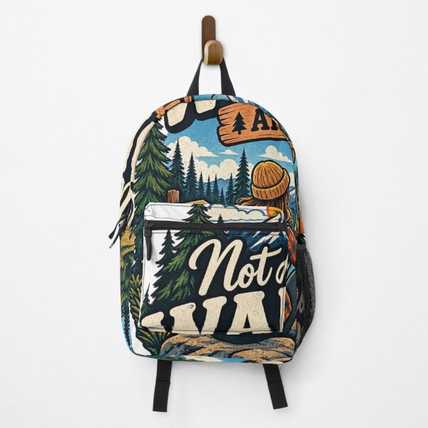 Item preview, Not All Who Wander Are Lost Vintage Hiking Adventure Mountain Design designed and sold by ArhaanFashions.