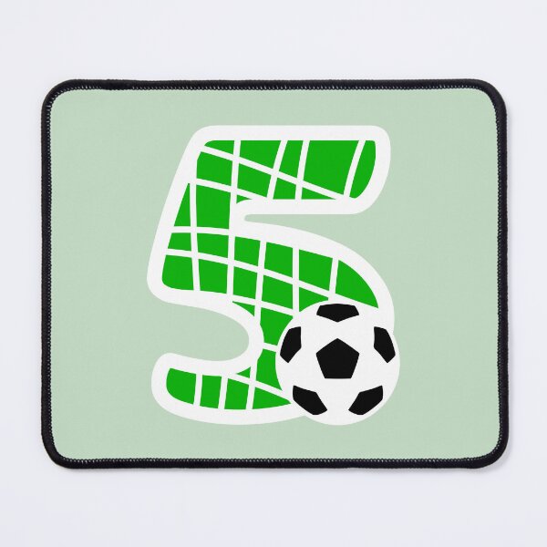 Item preview, Football Number 5 Green Five No #5 designed and sold by Jeallan Designs.