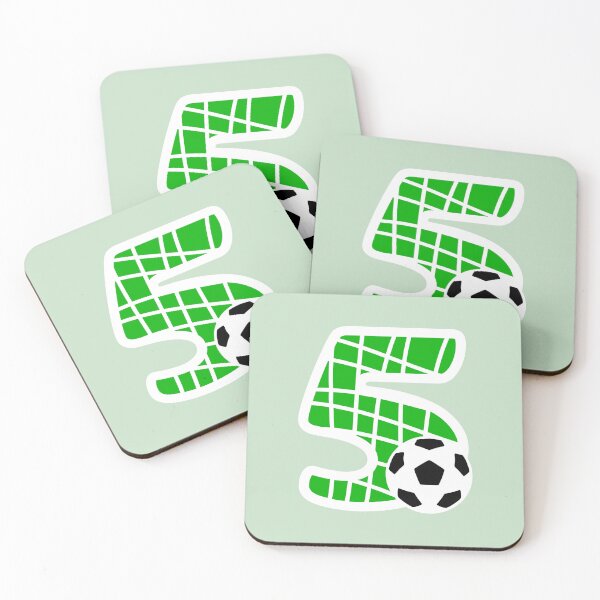 Item preview, Football Number 5 Green Five No #5 designed and sold by Jeallan Designs.