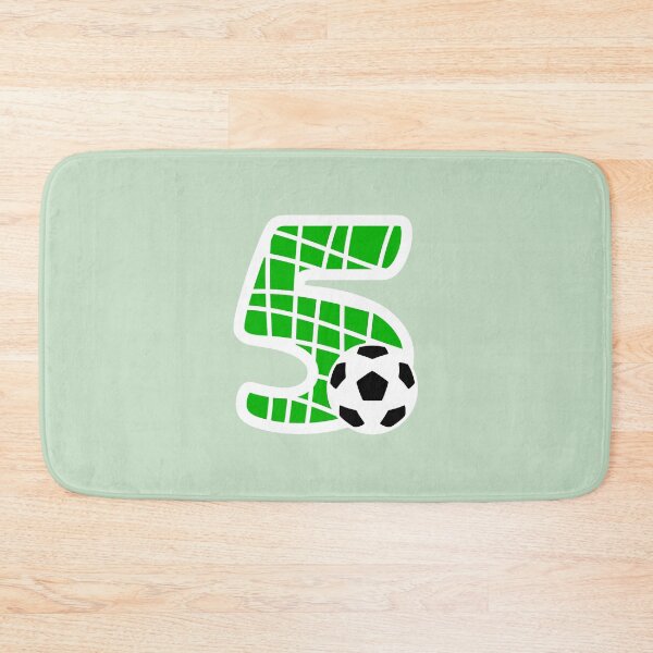 Item preview, Football Number 5 Green Five No #5 designed and sold by Jeallan Designs.