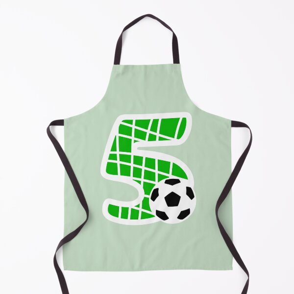 Item preview, Football Number 5 Green Five No #5 designed and sold by Jeallan Designs.