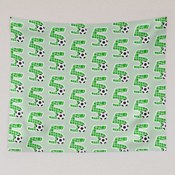 Item preview, Football Number 5 Green Five No #5 designed and sold by Jeallan Designs.