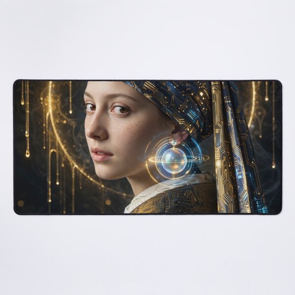 Item preview, Holographic Pearl Futuristic Portrait designed and sold by Surviving Monday Club.