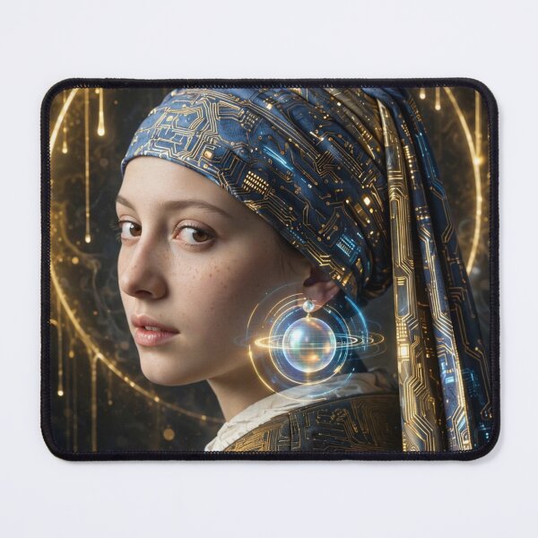 Item preview, Holographic Pearl Futuristic Portrait designed and sold by Surviving Monday Club.