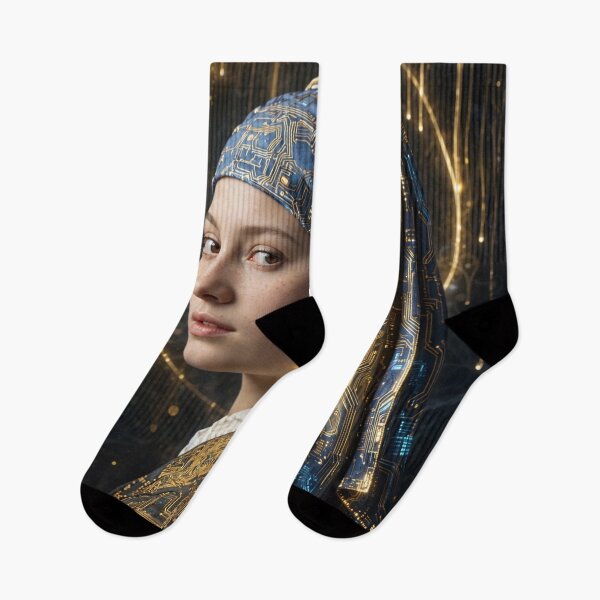 Item preview, Holographic Pearl Futuristic Portrait designed and sold by Surviving Monday Club.