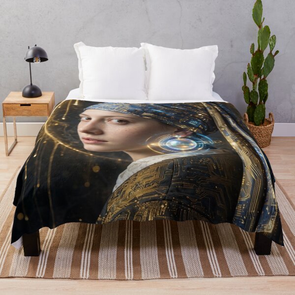 Item preview, Holographic Pearl Futuristic Portrait designed and sold by Surviving Monday Club.