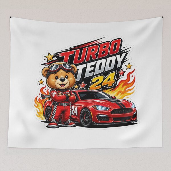 Item preview, Turbo Teddy Racing Sticker PNG | Cute Bear Sports Car Graphic | Kawaii Motorsport Streetwear | Retro Car Lover Gift designed and sold by Stylestickers55.