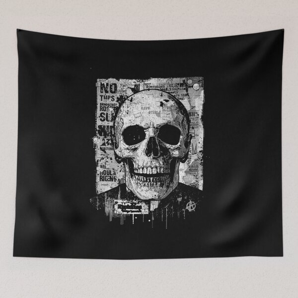 Item preview, Anarchy Skull Newspaper Collage Punk Zine designed and sold by ERODED SELF.