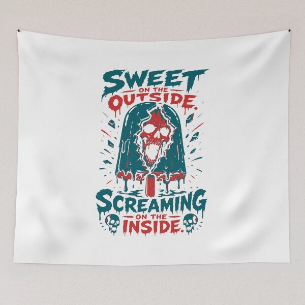 Item preview, Sweet on the Outside Screaming on the Inside Horror Popsicle Skull designed and sold by Simon-art-land.