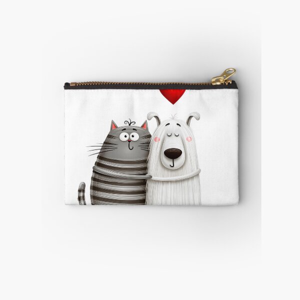 Item preview, cute cartoon cat and dog hugging designed and sold by TanyaLovus.