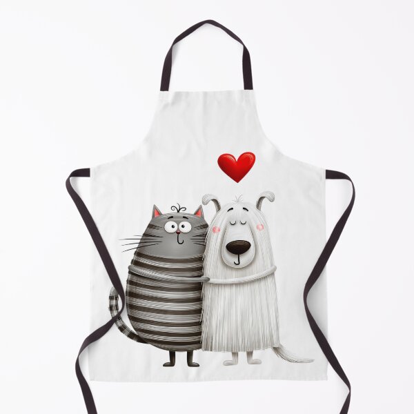 Item preview, cute cartoon cat and dog hugging designed and sold by TanyaLovus.